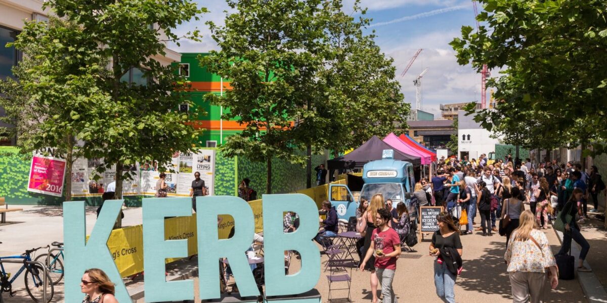 Kerb letter at food festival