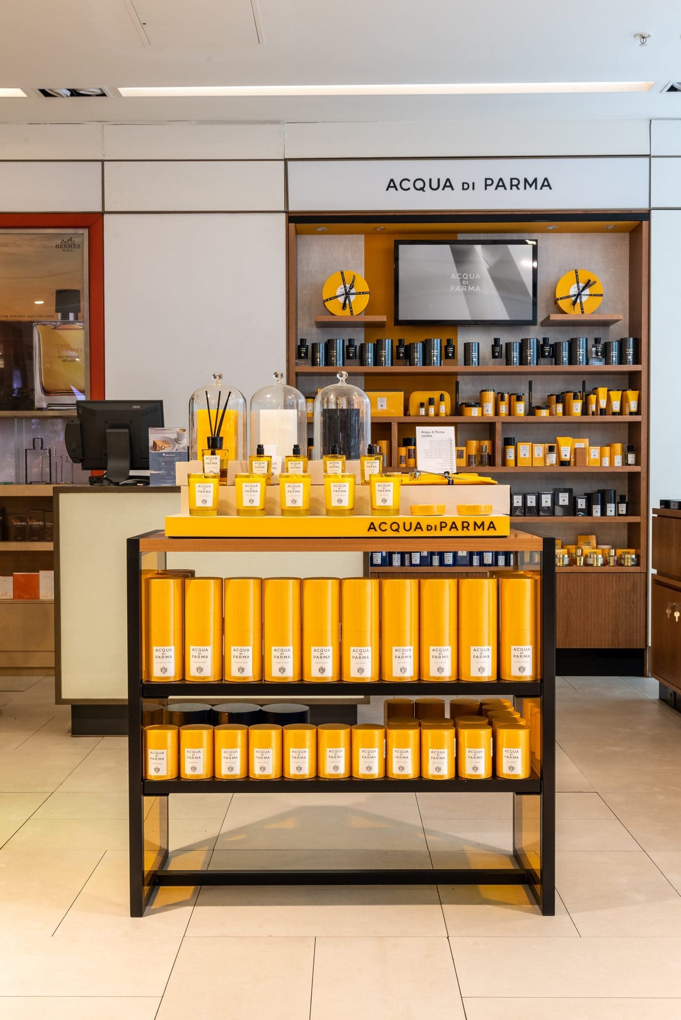 Aqua di Parma candles in shop