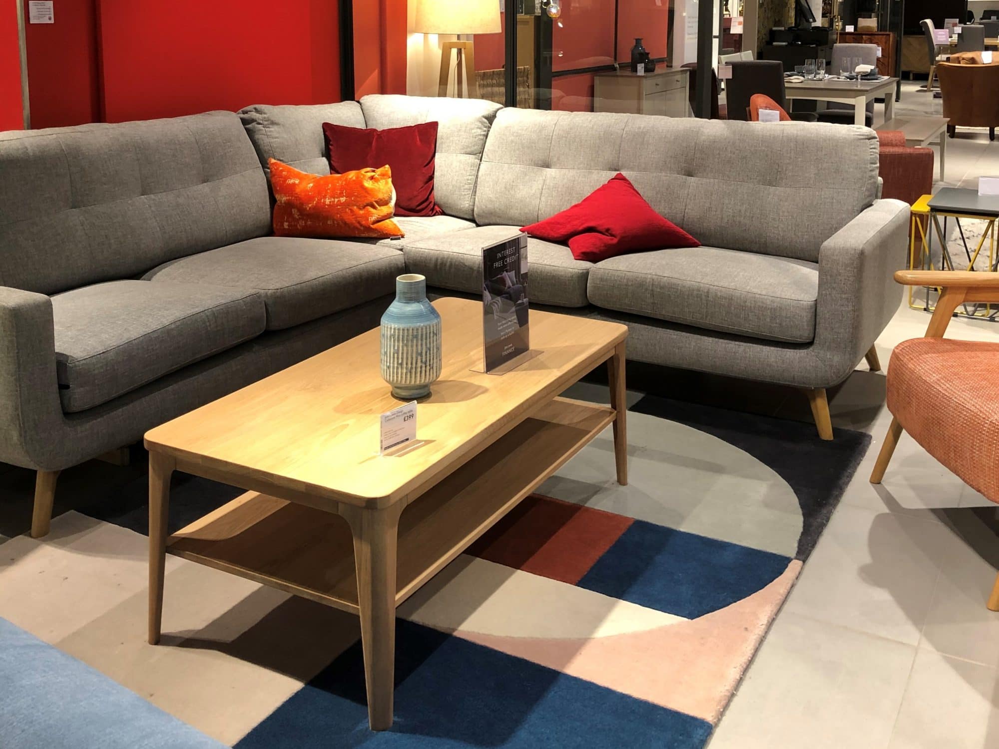 John Lewis corner sofa setting
