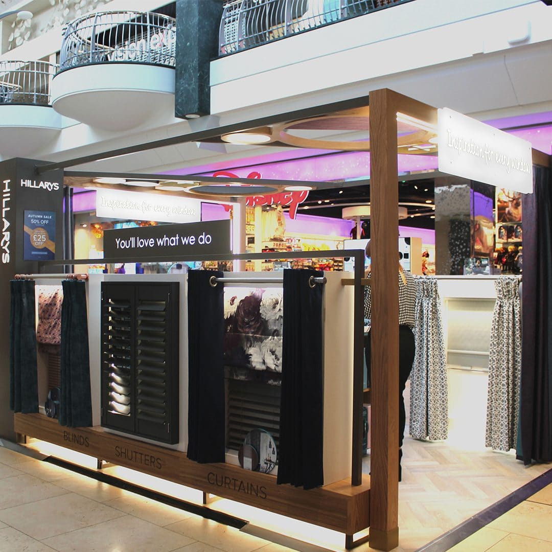 Hillarys branded space in shopping centre